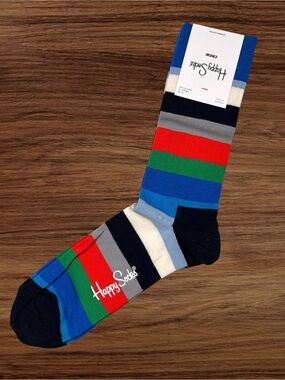 Happy Socks Multi-Color Crew Socks. Size Men 8-12 Woman 10-12.5